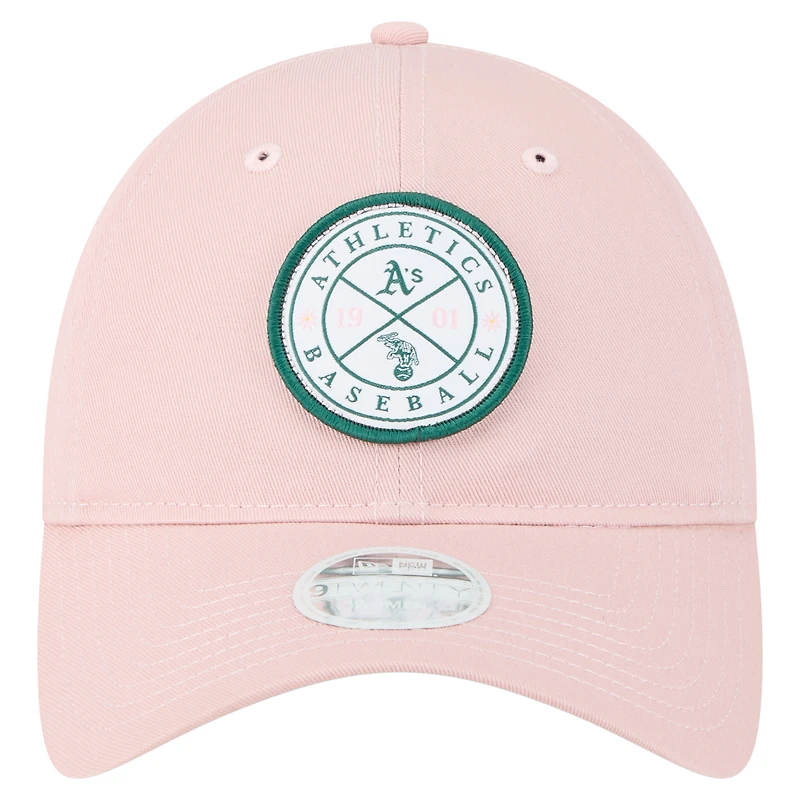 Women's New Era Pink Athletics Bloom 9TWENTY Adjustable Hat