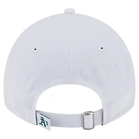 Women's New Era White Athletics Team Fan 9TWENTY Adjustable Hat