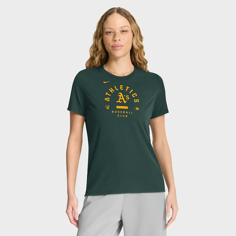 T-shirt Nike Athletics Authentic Collection Early Work Tri-Blend Dri-FIT pour femme, vert