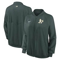 Women's Nike Green Athletics Authentic Collection Team Raglan Performance Full-Zip Jacket