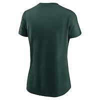 Women's Nike Green Athletics Wordmark T-Shirt