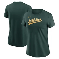 T-shirt Nike Athletics vert pour femme avec logo