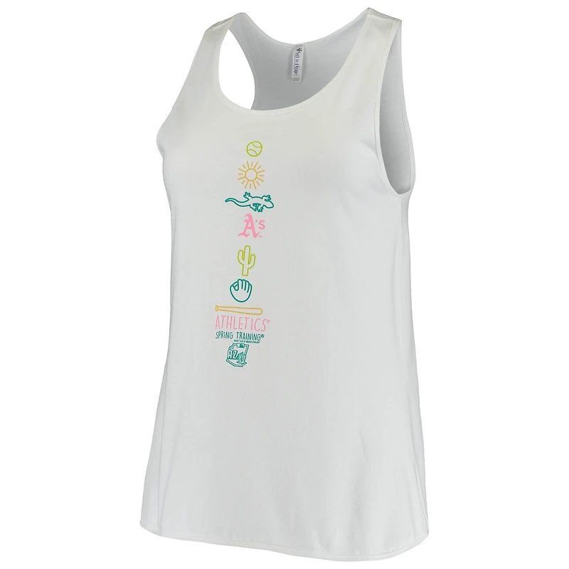 Women's Soft as a Grape White Athletics Local Team Lineup Tank Top