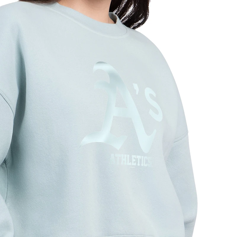 Women's Starter Mint Athletics Pastels Boxy Fleece Sweatshirt
