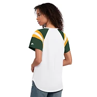 Women's Starter  White Athletics Game On Notch Neck Raglan T-Shirt