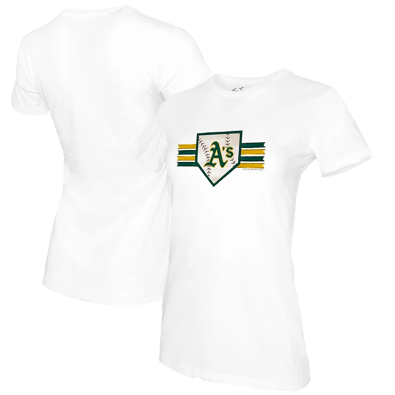 Women's Tiny Turnip White Athletics Base Stripe T-Shirt