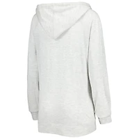 Women's Touch Heather Gray Athletics Pre-Game Raglan Pullover Hoodie