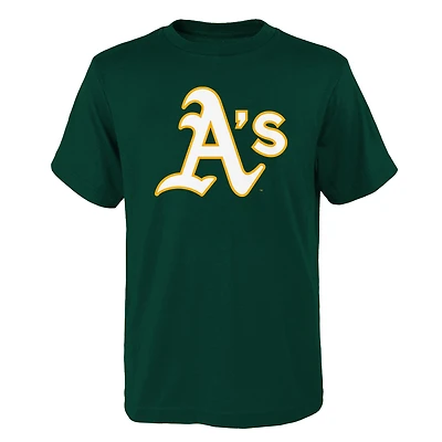 T-shirt de l'équipe primaire Youth Green Athletics avec logo