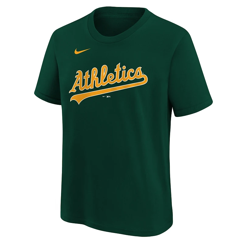 Youth Nike  Green Athletics Wordmark T-Shirt