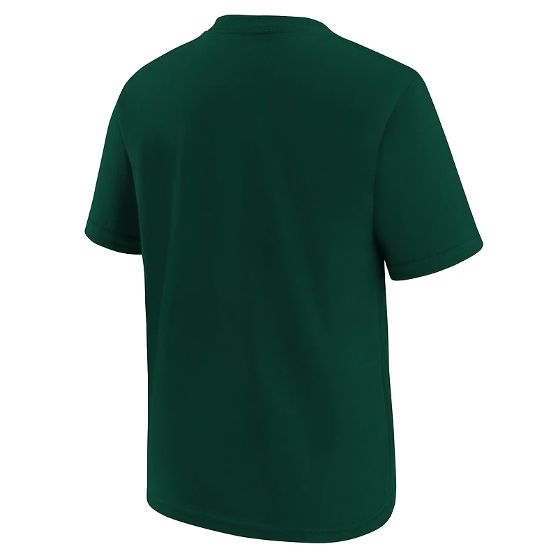 Youth Nike  Green Athletics Wordmark T-Shirt