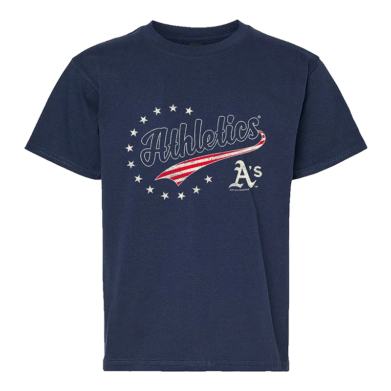 Youth Soft as a Grape Navy Athletics Americana T-Shirt