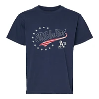 Youth Soft as a Grape Navy Athletics Americana T-Shirt