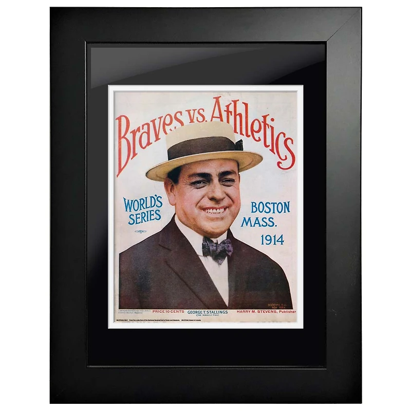 Athletics vs. Atlanta Braves 1914 World Series - 12'' x 16'' Framed Program Cover