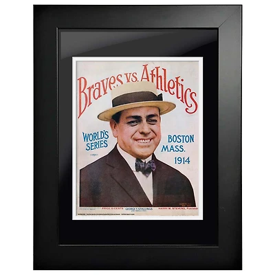Athletics vs. Atlanta Braves 1914 World Series - 12'' x 16'' Framed Program Cover