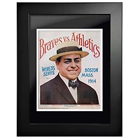 Athletics vs. Atlanta Braves 1914 World Series - 12'' x 16'' Framed Program Cover