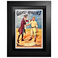 Oakland Athletics vs New York Giants 1913 World Series - Couverture de programme encadrée de 12 `` x 16 ''
