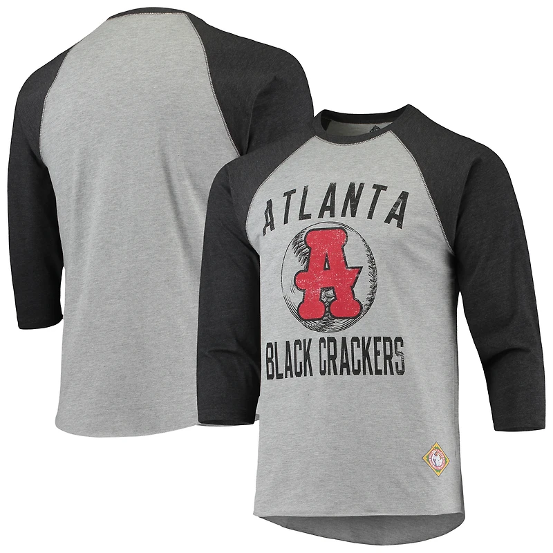 STI BLKCRC HTHR NOIR HOMME NEGRO LEAGUE MANCHES 3/4 RAGLAN SHRMENL-S