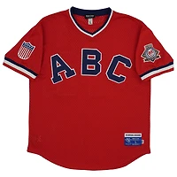 Jeunes Rings & Crwns # 44 Rouge Atlanta Black Crackers Mesh Replica V-Neck Jersey