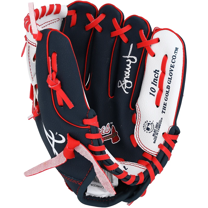 Gant Rawlings de collection de 10 pouces avec logo de l'équipe, autographié par Andruw Jones des Braves d'Atlanta