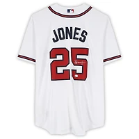 Maillot réplique blanc Nike autographié par Andruw Jones des Braves d'Atlanta