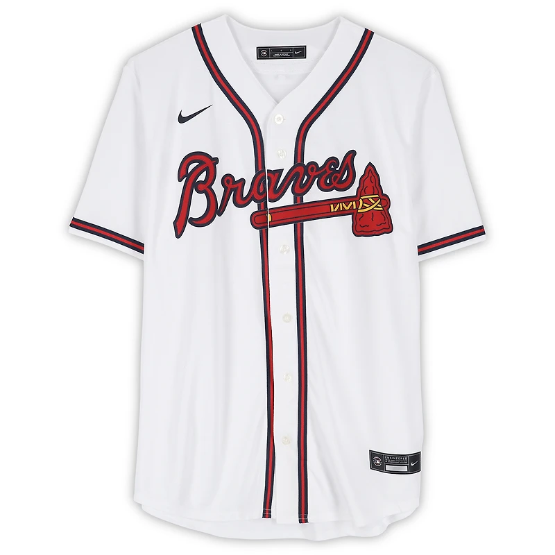 Maillot réplique blanc Nike autographié par Andruw Jones des Braves d'Atlanta