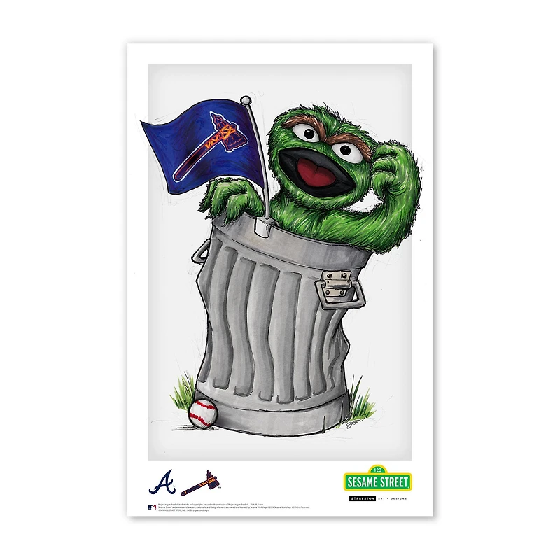 Atlanta Braves 11" x 17" Sesame Street Print