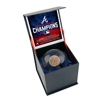 Atlanta Braves 2021 MLB World Series Champions Crystal Baseball with Game-Used Dirt