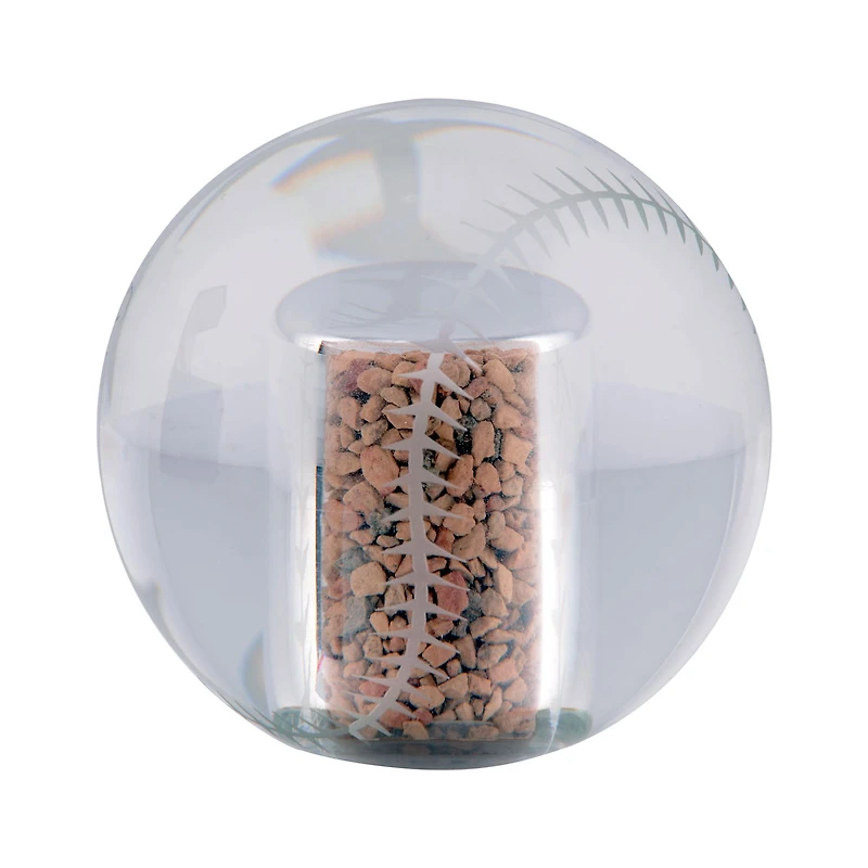 Atlanta Braves 2021 MLB World Series Champions Crystal Baseball with Game-Used Dirt