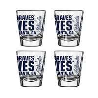 Atlanta Braves 4-Pack 2oz. Shot Glass Set