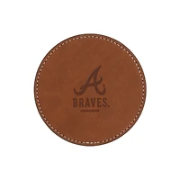 Lot de 4 sous-verres en similicuir des Braves d'Atlanta