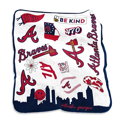 Atlanta Braves 50'' x 60'' Native Raschel Plush Throw Blanket