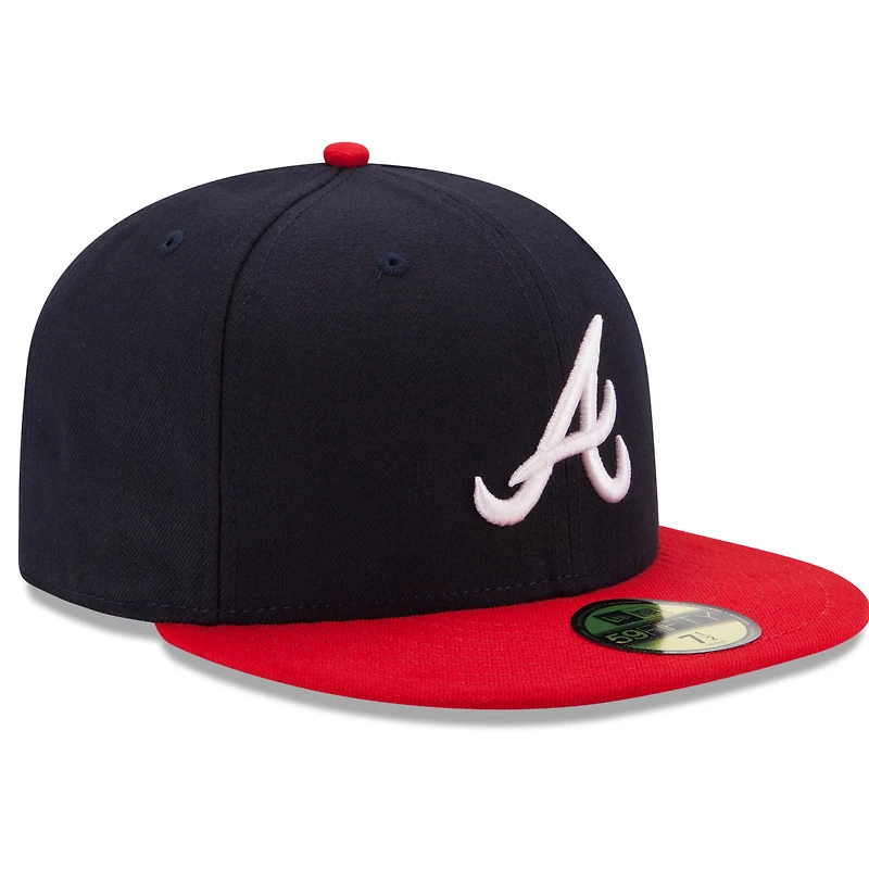 Atlanta Braves New Era Home Authentic Collection On-Field 59FIFTY - Fitted Hat Navy/Red