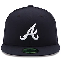 Atlanta Braves New Era Road Authentic Collection On-Field Logo 59FIFTY - Fitted Hat Navy