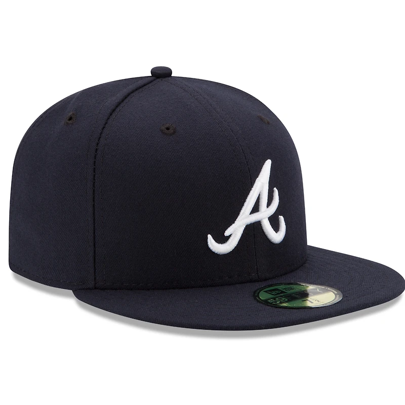Atlanta Braves New Era Road Authentic Collection On-Field Logo 59FIFTY - Fitted Hat Navy