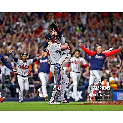 Atlanta Braves Unsigned 2021 MLB World Series Champions Final Out Photograph