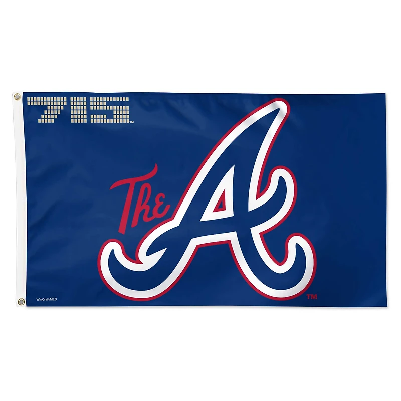 Drapeau simple face de luxe WinCraft City Connect des Braves d'Atlanta, 3 pi x 5 pi