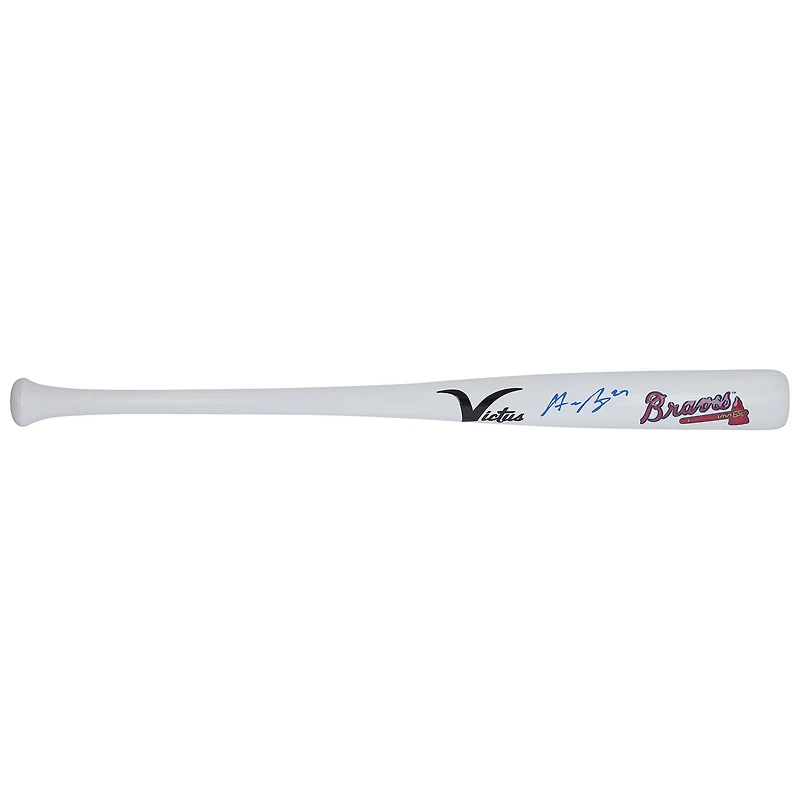Bâton miniature Victus autographié par Austin Riley des Braves d'Atlanta