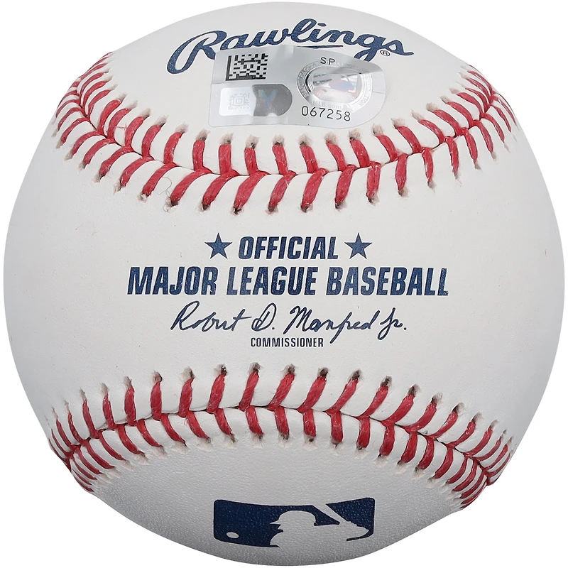 Balle de baseball autographiée par Cam Caminiti des Braves d'Atlanta avec inscription « 24e choix de la saison 2024 »