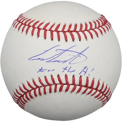 Balle de baseball autographiée par Cam Caminiti des Braves d'Atlanta avec l'inscription « Pour le A ! »