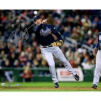 Photo de Chipper Jones (Atlanta Braves) autographiée, 40 x 50 cm, en train de lancer