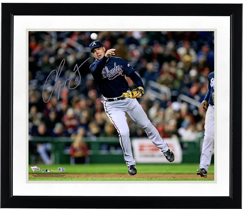Photo de Chipper Jones (Atlanta Braves) autographiée, 40 x 50 cm, en train de lancer