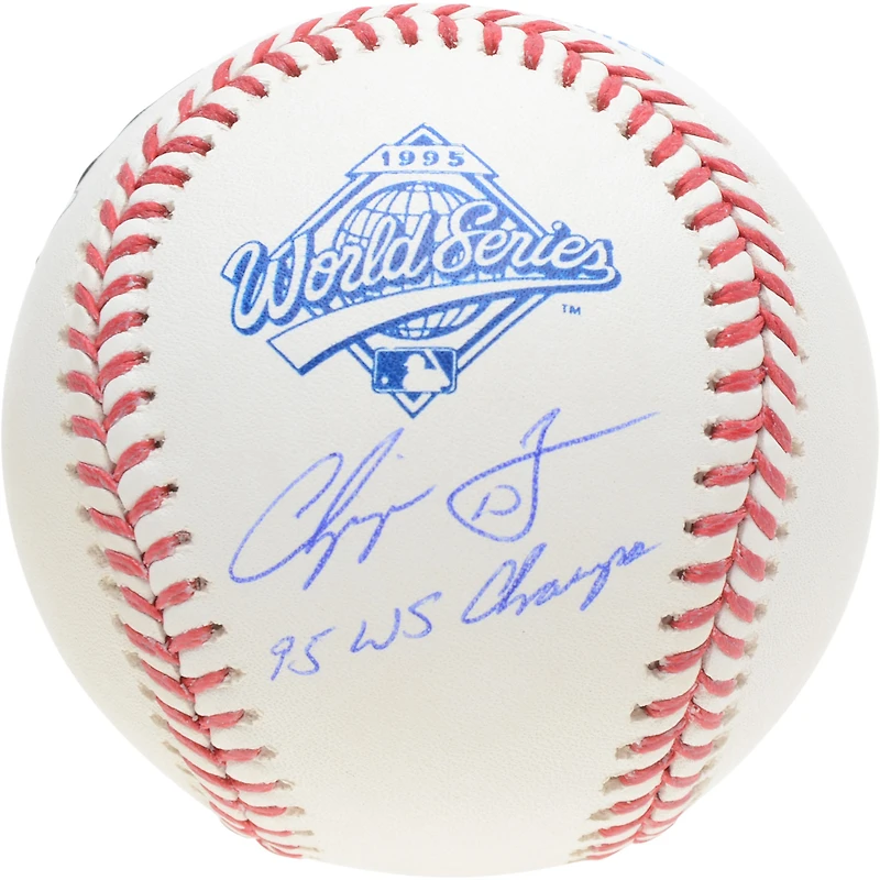 Chipper Jones Atlanta Braves Autographed 1995 World Series Logo Baseball with "95 WS Champs" Inscription