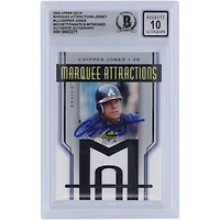 Chipper Jones Atlanta Braves Autographié 2005 Upper Deck Marquee Attractions Jersey Relic #MA-CJ Beckett Fanatics Witnessed Authenticated 10 Card