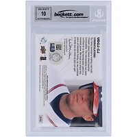 Maillot de match Upper Deck autographié par Chipper Jones des Atlanta Braves 2010, relique blanche #UDGJ-CJ Beckett, carte 10 authentifiée et témoin des fanatiques