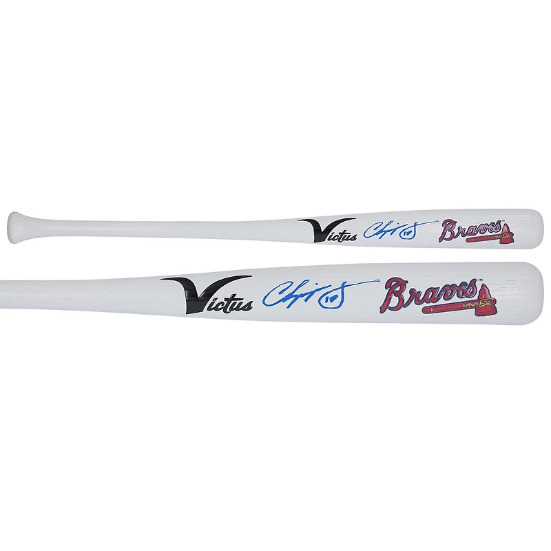 Bâton miniature Victus autographié par Chipper Jones des Braves d'Atlanta