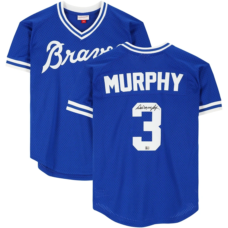 Dale Murphy Atlanta Braves Autographed 1982 Royal Blue Mitchell & Ness Jersey