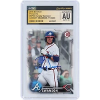 Carte autographiée 2016 Bowman Prospects #BP50 de Dansby Swanson par les Atlanta Braves, carte Auto 10 authentifiée par les fanatiques de CGC