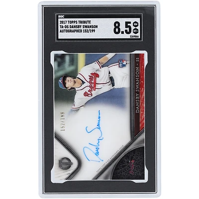 Carte de recrue autographiée 8,5 par Dansby Swanson des Atlanta Braves 2017 Topps Tribute #TA-DS #152/199 SGC authentifiée