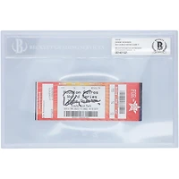 Dansby Swanson Atlanta Braves Autographed 2021 World Series Game 3 BAS Authenticated 10 Ticket