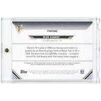 Carte autographiée de Deion Sanders (Atlanta Braves) 2021 Topps Triple Threads Multi Game-Used Relics Gold #TTAR-DSA2 #9/9